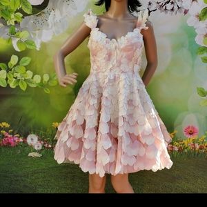 Zimmermann pink petal dress size 0, US size xs